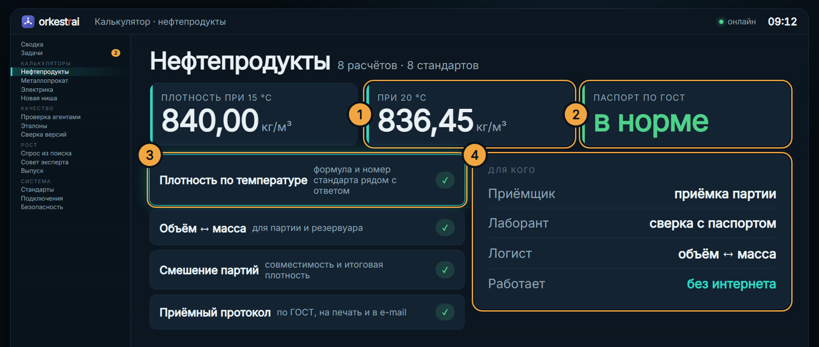 Нефтепродукты: Дизель 840 кг/м³ при 15 °C — при 20 °C будет 836,45