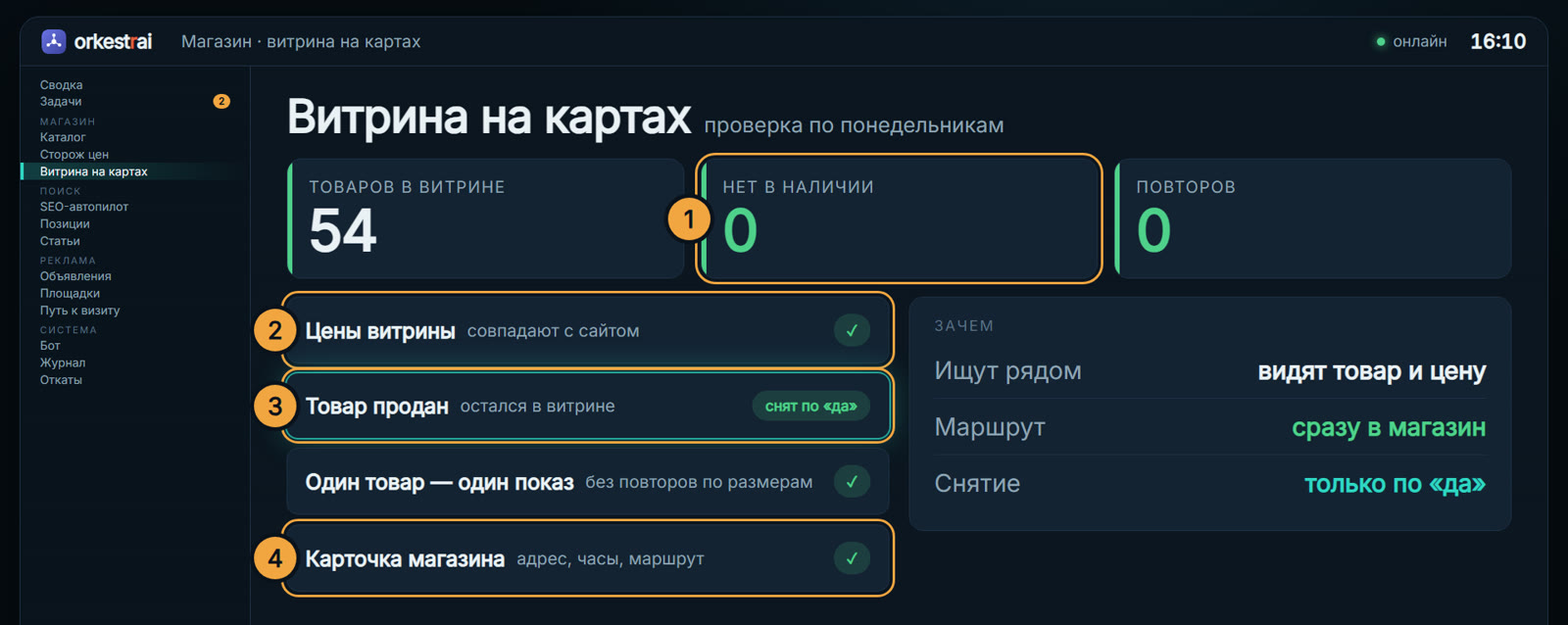 Витрина на картах: Товар продан, а остался на картах — снят
