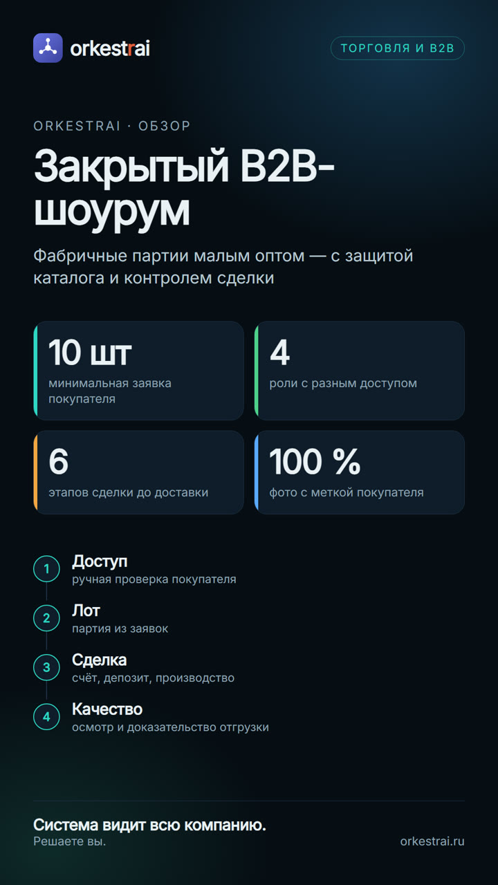 Закрытый B2B-шоурум